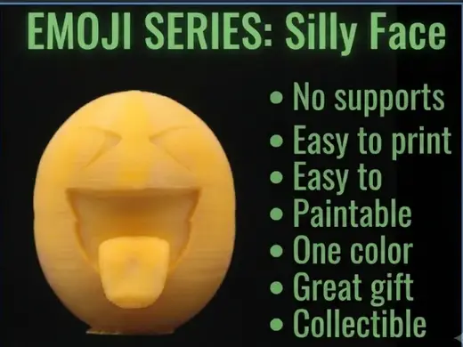 Emoji Series: Silly Face! (55 minute print)