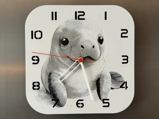 wall / desk clock cute Manatee