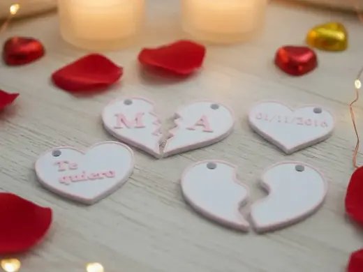 Valentine's Day Heart Keychain-Llavero de corazón