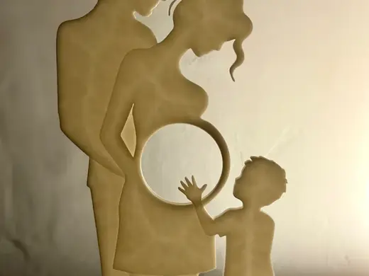 Pregnancy Silhouette with Ultrasound Photo Holder