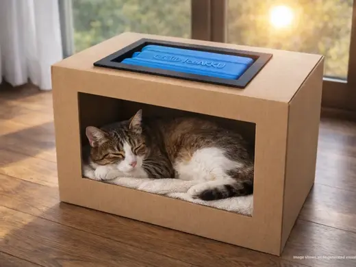 Katzen Karton Kühlakku Air-Condition