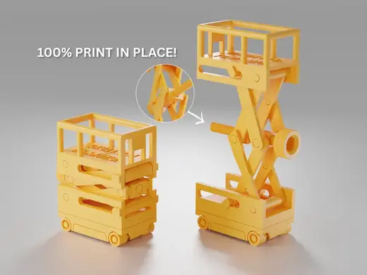 Print-in-Place Scissor Lift (No Support Needed!)