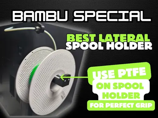 Lateral Spool Holder with ptfe for P1P P1S X1C