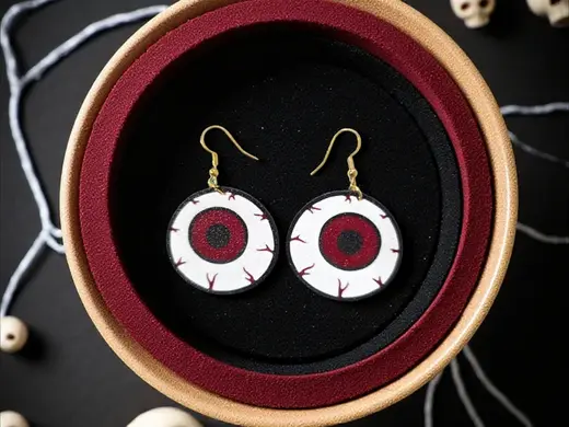 Blood eye earrings