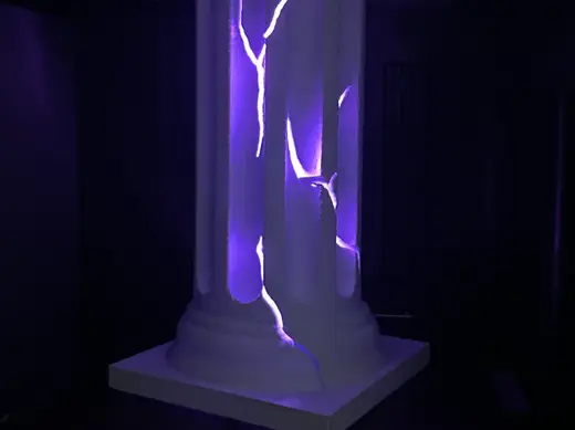 Colonne Antique Fissurée — Lampe d'Ambiance LED