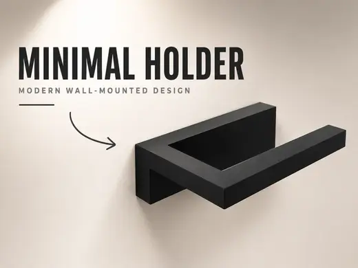 Minimal Wall-Mounted Holder – Tape or Support