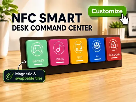 NFC / QR Smart Desk Command Center - Customizable