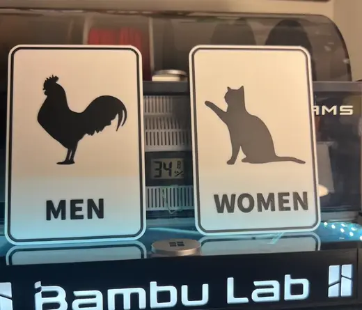 Funny Men and Women Bathroom Signs