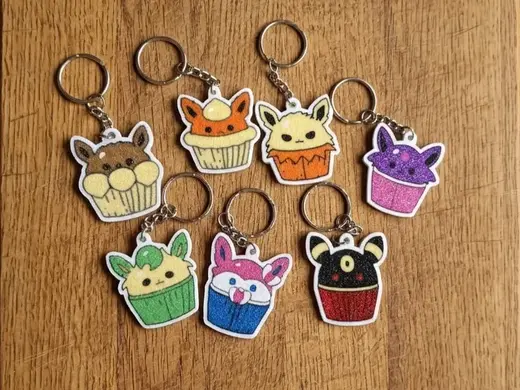 Jolteon Muffin Pokemon Keychain