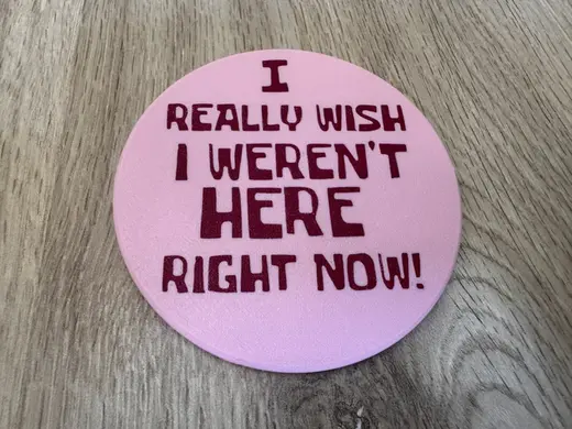 Squidward´s "Wish I Weren´t Here" Magnetic Button