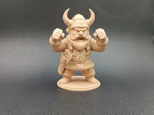 Chibi Christmas Dwarf Warrior Cartoon Style