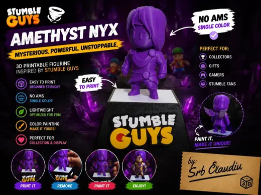 Stumble Guys Amethyst NYXl With base