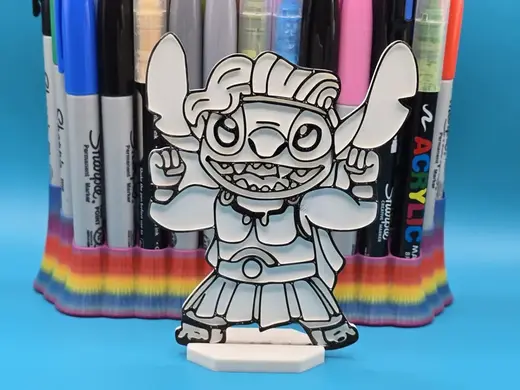Stitch Hercules Coloring Craft