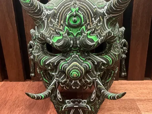 Oni Mask Layered Coloring For Minimal Waste