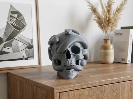 Skull snake - sculpture decoration home