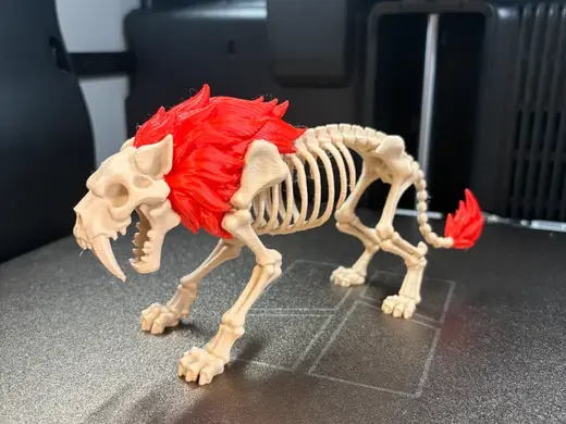 Flame Skeleton Lion
