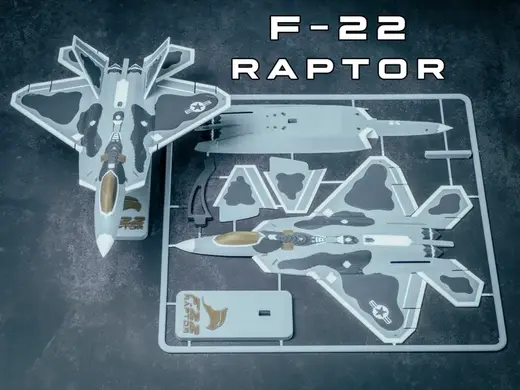 F-22 Raptor Plane Kit Card