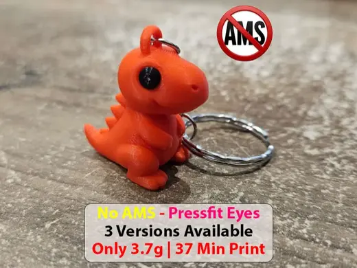NO AMS: Mini Chibi T-Rex Keychain