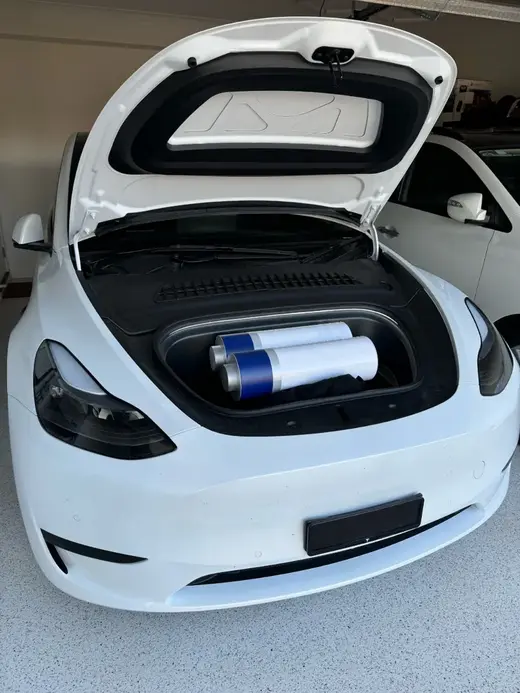 Giant Tesla Frunk Battery