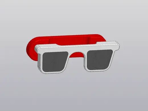 Magnetic glasses holder clip