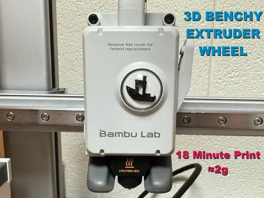 3D Benchy Extruder Wheel