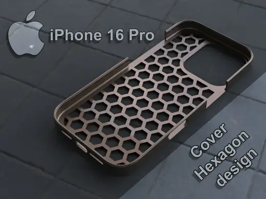 iPhone 16 Pro - Case / Cover Hexagon design
