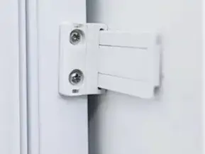 Sliding door rail for integrated fridge