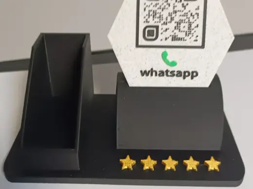 QR code Google review stand card holder v3