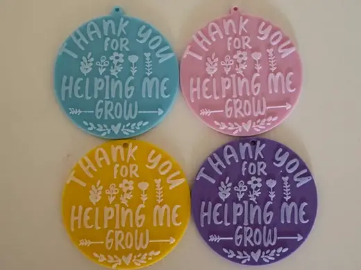 Teacher Appreciation Keychains - Thank you