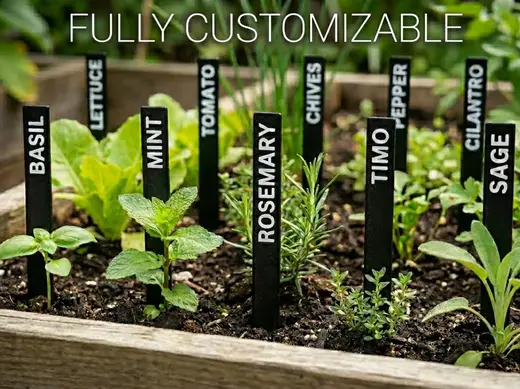 Minimalist Vertical Plant Marker | Customizable