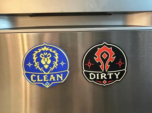 World of Warcraft Dishwasher Magnet Clean/Dirty