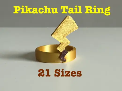 Pikachu Tail Ring Set 21 sizes(14–24mm)