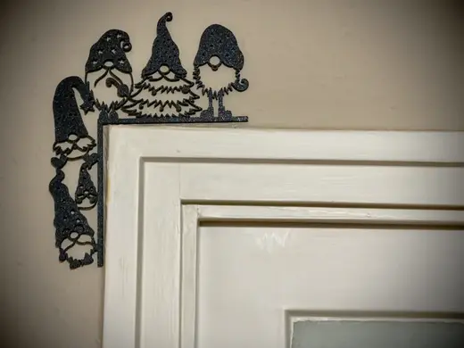 Christmas gnome door decor