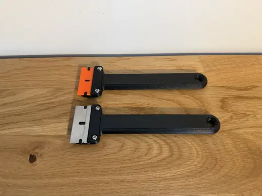Scraper -- Long handle, Plastic & Metal blade