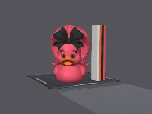 Big Hair Cheer Duck With Bow