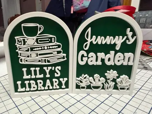 Library and Garden Signs