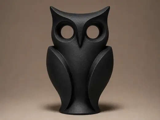Two Faced Owl - Nightwatch Owl Sculpture
