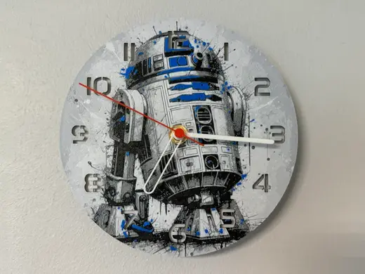 Wall Clock / Desk Clock Star Wars R2D2 HueForge