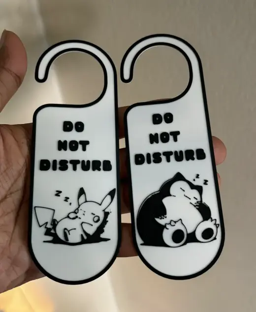 Pokemon "Do Not Disturb" door knob sign
