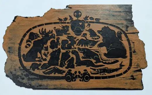 The Wild Robot Roz's Family Woodcut (Hueforge)