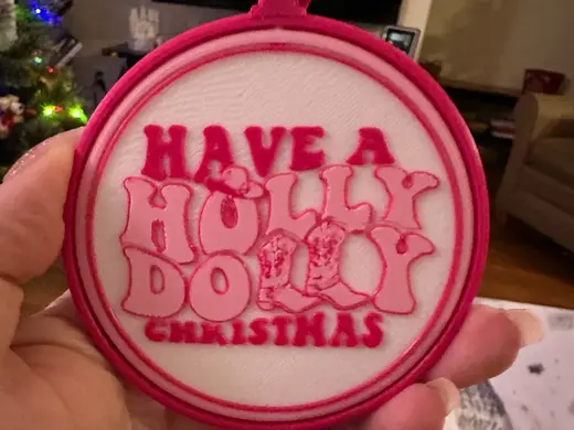 Holly Dolly Christmas Spinning Ornament