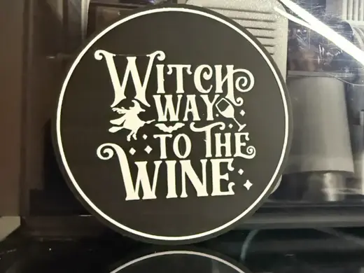 WITCH WAY TO THE WINE - COASTER