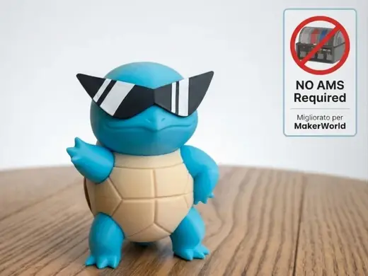 Squirtle Pokémon 007 No AMS 宝可梦007杰尼龟。无AMS 拼装完成。
