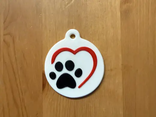 Heart Paw Keyring