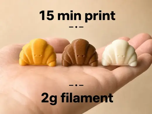 Mini Croissant Buddy | Cute Bakery Print