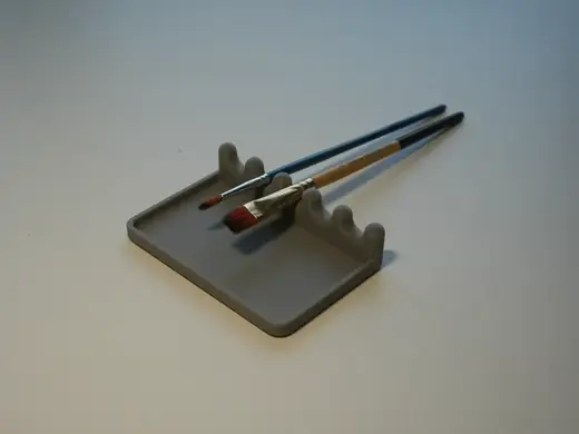 Watercolor Brush Rest with Drip Pan