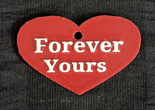 Forever Yours Heart Keychain