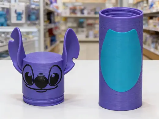Chaveiro e Porta Objetos Stitch lip balm