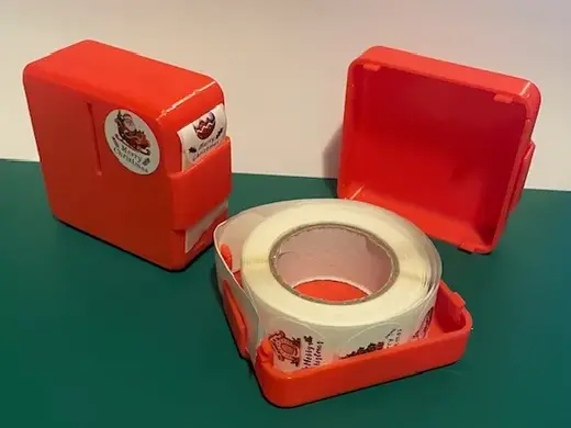 Sticker Label dispenser / Box up to 70mm roll