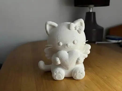 Valentine Cat with Heart – Cute Kawaii